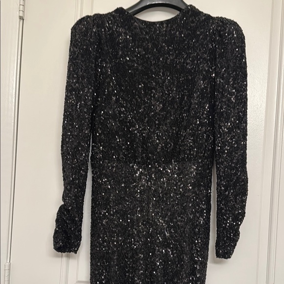 Express Black Long Sleeve Sequin Dress (Drycleaned) - Picture 3 of 8